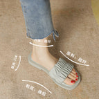 Slippers women's summer 2022 pleated one word women's outer wear sandals and slippers women's soft bottom slippers