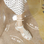 Sandals women's summer 2022 new sandals women's thick heel one word buckle sandals women 2633