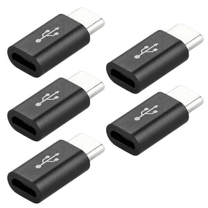 5Pcs Small Micro USB To USB-C Adapter Mobile Phone Adapter Type-c Interface Data Line Converter For Samsung Xiaomi Huawei