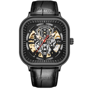 Automatic Mechanical men's Watch Student Watch Fashion Square Men's casual Waterproof Watch K-2163A