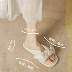 Slippers women's 2022 summer new bow flip-flops women's outer wear soft bottom flip-flops gentle sandals women YF333-6