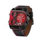 Oulm large dial men's quartz watch multi-time zone watch fashion personality quartz men's watch HP9315B