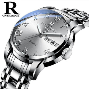 ONTHEEDGE RZY031 Fashion Luminous Calendar Men's Watch Quartz Waterproof Watch with box man's gift