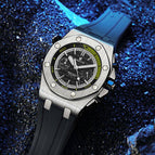KIMSDUN men's watch fashion multi-functional silicone sports waterproof quartz business watch K-1223B