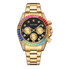 PINTIME new style men's casual watch fashion steel watch men's and women's waterproof quartz men's watch
