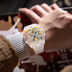 ONOLA ON3832 fashion new hollow automatic mechanical watch men's waterproof transparent watch men