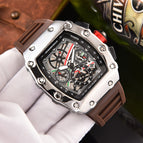 New men's Square Watch Elements Business Men's Six-Pin Running Seconds Multi-Function Calendar Watch 8087H