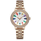 Watch women Ling-shaped cut glass gypsophila female watch simple fashion gift rose gold diamond watch SL5801