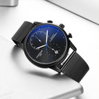 KIMSDUN Fashion ultra-thin watch men's trend multi-function waterproof quartz watch men's casual watch student K-1874B