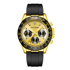 Pintime Watch Men's Six-Pin Fashion Watch Casual Slicon Quartz men waterproof Watch 2960