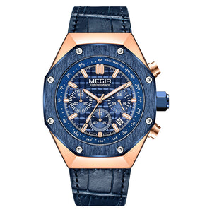 Megir men's watch aggressive multi-function waterproof fashion calendar quartz watch men's watch 2213