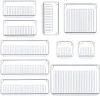 10 Pcs Drawer Organizers 5-Size Makeup Desk Drawer Organizer Plastic Bathroom Storage Bins Versatile Trays Vanity Dividers Container for Bedroom Dresser Kitchen Office