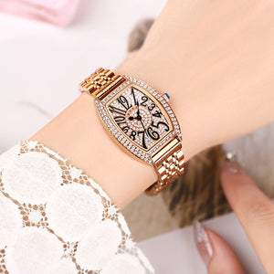BURR full diamond luxury barrel-shaped starry watch women's watch BURR-03