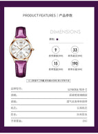 Women watch fashion retro popular waterproof office lady casual quartz leather strap watch 018-2