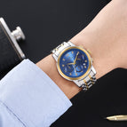 BESTWIN Sun Moon Star Six-Pin Movement Men's Watch fashion Classic calendar Men's quartz Watch 926