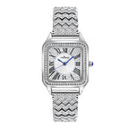 New women watch fashion square full diamond ladies student office lady waterproof watch K-8445L