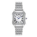 New women watch fashion square full diamond ladies student office lady waterproof watch K-8445L