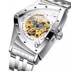 New Tomarch European American Style Men's Fashion Casual Hollow Triangle Automatic Mechanical Men casual Watch TM2133