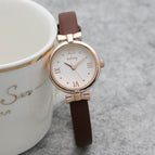 GOGOEY 2022 Japan and South Korea small disk ribbon girls' watch small fresh belt watch fashion trend girls' simple quartz watch