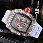 Men's watch Personalized Square Diamond 6-Pin Men's Quartz Watch Richard Starry European Watch Timing 8131
