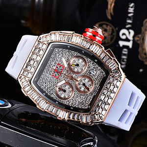 Men's watch Personalized Square Diamond 6-Pin Men's Quartz Watch Richard Starry European Watch Timing 8131