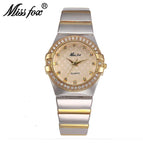 Missfox quartz watch Korean version diamond-encrusted fashion women's watch casual all-match fashion women's watch v280