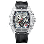 Kimsdun Multifunctional Waterproof Men's Watch Bucket Shape Transparent Men's and Women's Watch K-2150B