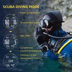 NORTH EDGE AQUA 5800mAh New Arrival Original Men's Professional Diving Computer Watch Scuba Male Watches Free Diving Waterproof 100M Altimeter Barometer Compass