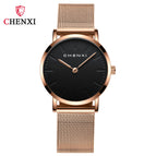 CHENXI Watch Student Simple Ultra-Thin Fashion Couple's Watch Douyin Mesh Strap Watch Men's and Women's Wrist Watch CX-076h