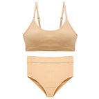 Women's plus size underwear no rims shoulder strap adjustment sexy gathering Panties and bra set 1606
