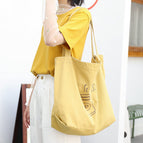 Korean simple canvas bag handbag online lazy printed handbag casual large-capacity shopping shoulder bag SR111-4