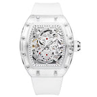 Pintime Men's New Automatic Waterproof Hollow out Mechanical Watch Live Fashion Barrel Miller Watch PT-7