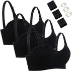 [Larger Stock]3 Pack Nursing Bra for Woman, Seamless Breastfeeding Bras