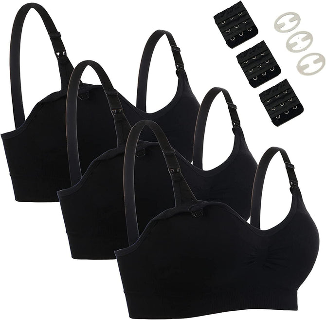 [Larger Stock]3 Pack Nursing Bra for Woman, Seamless Breastfeeding Bras