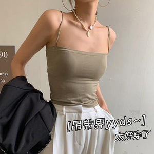 Women vest with chest pad bottoming tube top all-in-one sleeveless underwear lady Bra