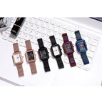GEDI 3076 Fashion Casual Watch Korea style WomenElegant Luxury Stainless Steel Magnetic Strap Waterproof Ladies Diamond Rhinestone Analog Quartz Wristwatch