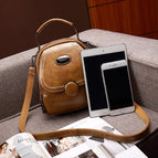 2021 women bag new retro single shoulder messenger lady small square soft leather large capacity backpack D213
