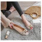 Women's fashion shoes 2022 new flat-bottomed women's shoes with peas for pregnant women wear size ladybugs U17