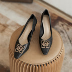 2022 new sweet medium thick heel shallow mouth fashion single shoes women's temperament square toe high-heeled women's shoes B65-8