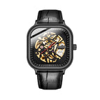 Square Hollow Watch Men's Mechanical Automatic Watch Fashion Men's casual Student Waterproof Watch K-2161A