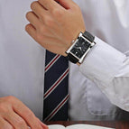 WWOOR Square Men's Watch Waterproof Calendar fashion casual Men's Watch 8017