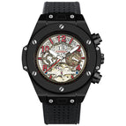 KIMSDUN lether Tourbillon Automatic Mechanical Watch Waterproof Luminous Business Men's casual Watch K-718D