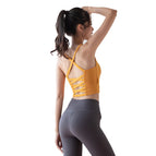 High Elastic Fitness Yoga Clothes Sports Bra with Chest Pad Vest Women's Slim-Fit Beauty Back Short Top Yoga Clothes Women A045