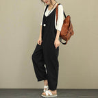 Plus Size Ladies casual pants overalls women jumpsuit Cropped
