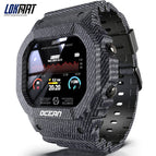 LOKMAT new smart watch heart rate meter step blood pressure healthy waterproof IP68 sports watch ocean
