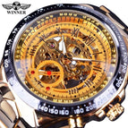 Winner Mechanical Sport Golden Watch Mens Watches Montre Homme Clock Men Automatic Skeleton Watch