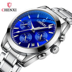 CHENXI Watch Men's Steel strap Multi-Functional Three Eyes and Six Needles Sports fashion quartz Watch CX-905A