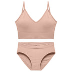 Women's plus size underwear no ring sexy small chest gathering beautiful back vest Panties and bra set A1607