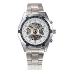 Winner340 Classic Look Men's Fashion Casual Hollow Luminous Semi-automatic Mechanical men Watch SLZ56