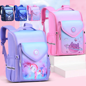 New Waterproof Primary School Student Schoolbag Integrated High Quality Spine Protection Children Backpack Boy and Girl